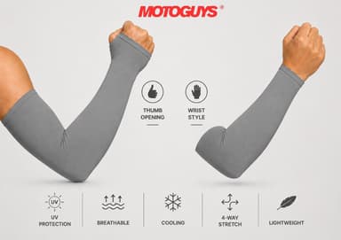 MotoGuys Arm Sleeves - Grey (Pair)