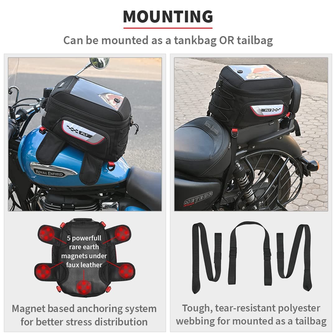 ViaTerra Fly Magnetic Tank Bag - rain cover