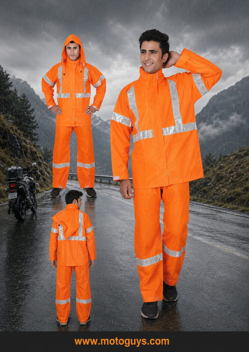 Reflective Rain Cover Orange 0.20mm - Front