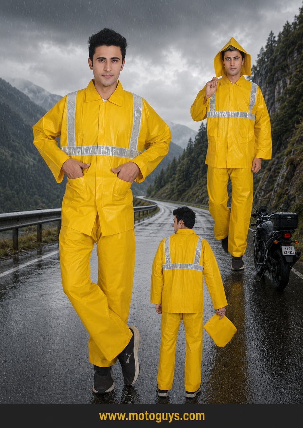 Reflective Rain Cover Yellow 0.20mm - Front