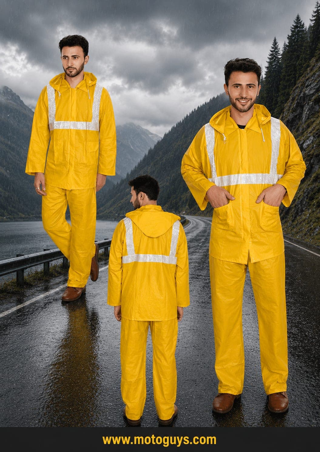 Reflective Rain Cover Yellow 0.20mm - Back